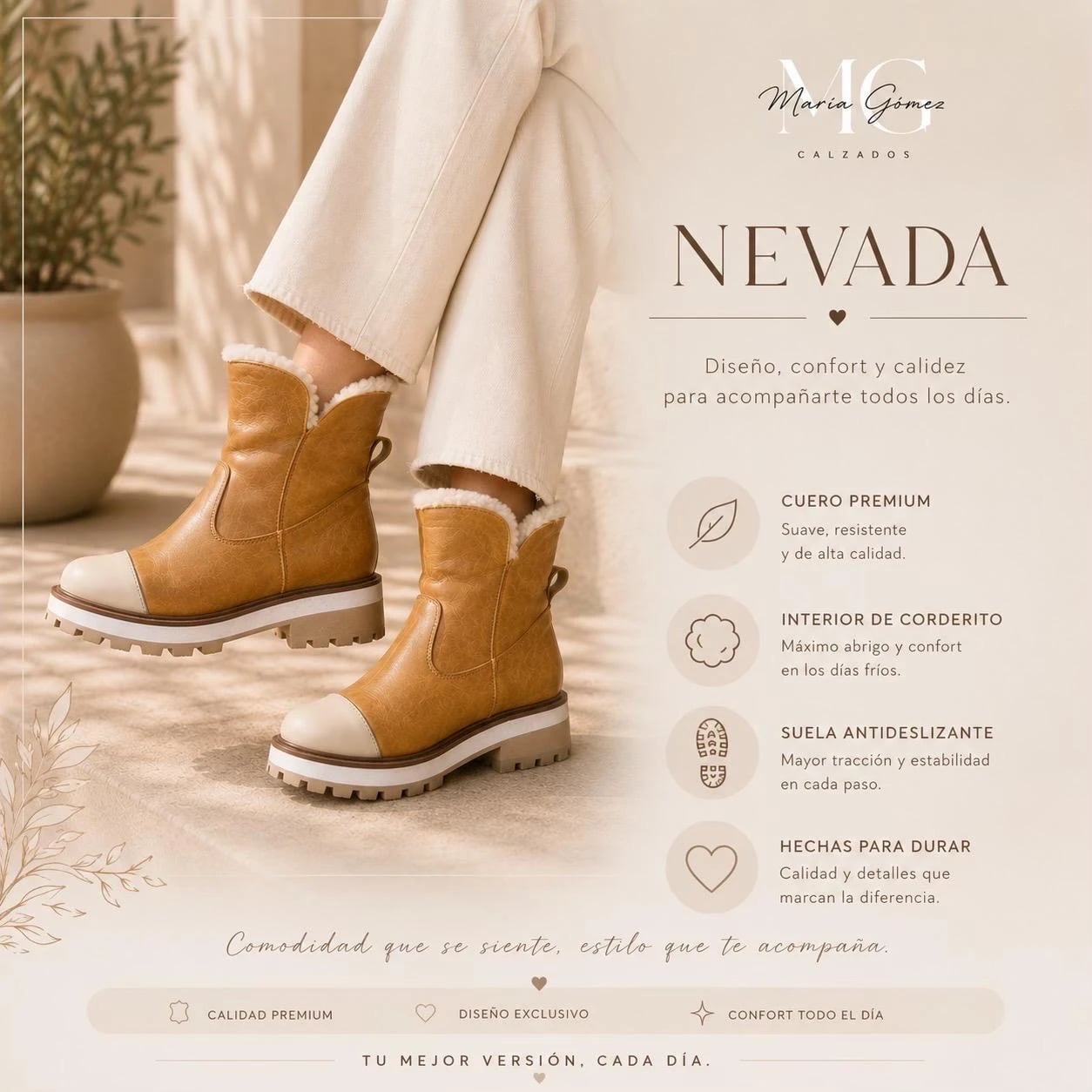 Bota Nevada Camel