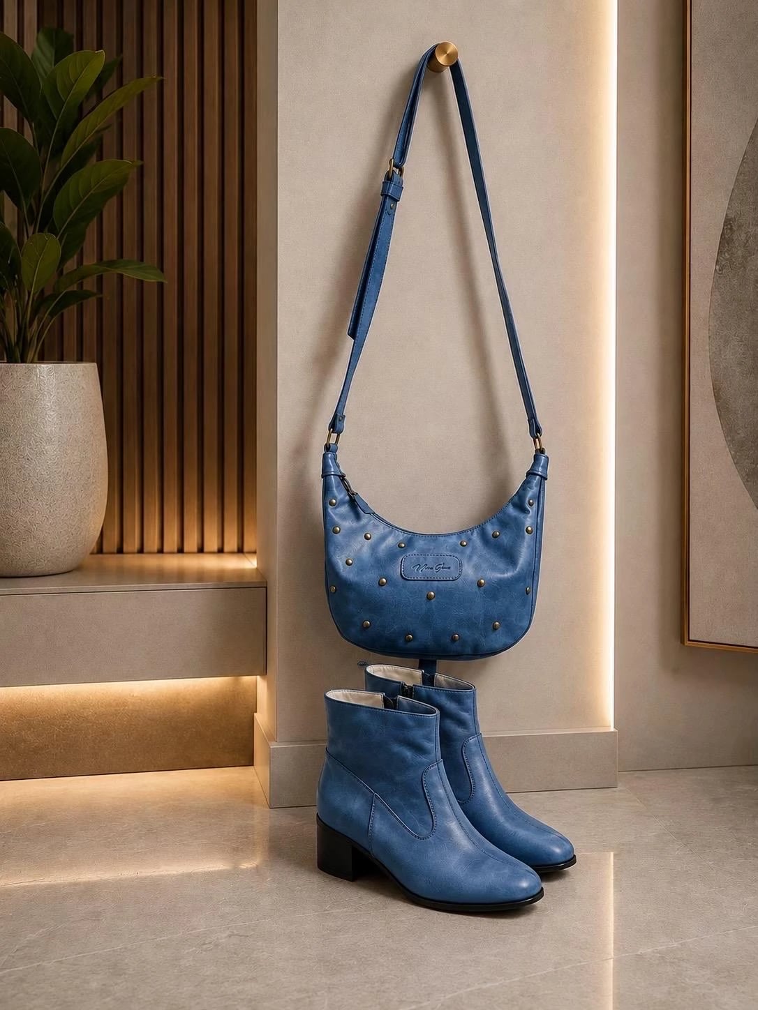 Sets Botas Aurora y Cartera Greta Azul