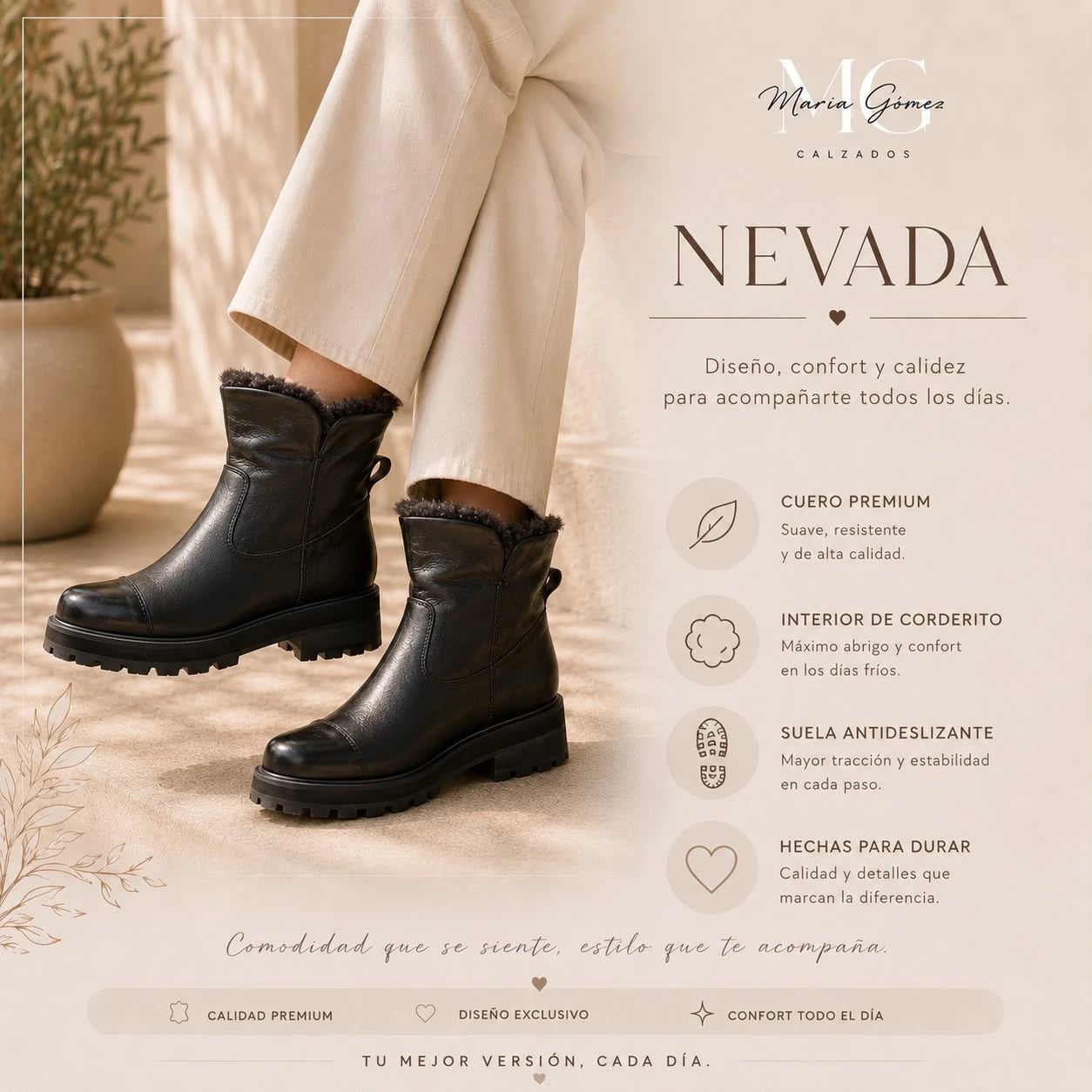 Bota Nevada Negro