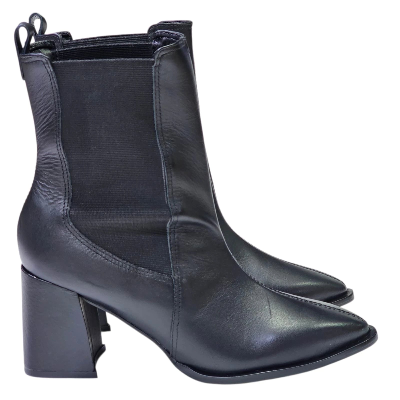 Botas De Cuero Mónaco Negro