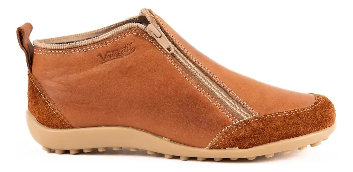 Bota Zipper Terracota Dos Cierres Vanzetti
